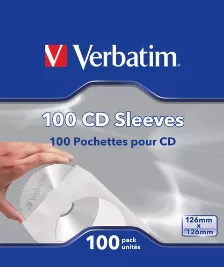 Sobre De Papel Para Cd/dvd Con Ventana Transparente Verbatim 49976 Paquete Con 100 Piezas