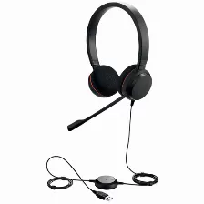 Audífonos Jabra Evolve 20 Ms Stereo Diadema Para Oficina/centro De Llamadas, Micrófono Boom, Conectividad Alámbrico, Color Negro