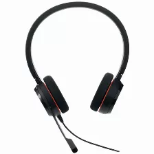 Audífonos Jabra Evolve 20 Ms Stereo Diadema Para Oficina/centro De Llamadas, Micrófono Boom, Conectividad Alámbrico, Color Negro