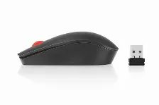 Mouse Lenovo 4x30m56887 óptico, 3 Botones, 1200 Dpi, Interfaz Rf Inalámbrico, Batería Aa, Color Negro, Rojo