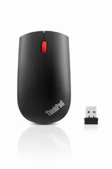 Mouse Lenovo 4x30m56887 óptico, 3 Botones, 1200 Dpi, Interfaz Rf Inalámbrico, Batería Aa, Color Negro, Rojo