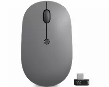 Mouse Lenovo Go óptico, 5 Botones, 2400 Dpi, Interfaz Rf Inalámbrico, Color Negro, Gris