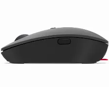 Mouse Lenovo Go óptico, 5 Botones, 2400 Dpi, Interfaz Rf Inalámbrico, Color Negro, Gris