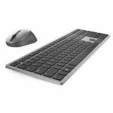 Kit Teclado Y Mouse Dell Km7321w Conexión Rf Inalámbrico + Bluetooth, Color Gris, Titanio