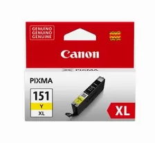 Cartucho De Tinta Canon Cli 151 Xl Original, Amarillo, 11 Ml, Compatibilidad Pixma Ip-7210 Pixma Mx-721