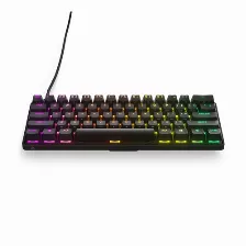 Teclado Steelseries Apex Pro Mini Inglés De Ee.uu. , Alámbrico, Conexión Usb, Led Rgb, Color Negro