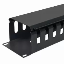 Panel Intellinet, Organizador Horizontal De Cables, 19 Pulg, Material Acero, Capacidad Del Rack 2u, Color Negro.