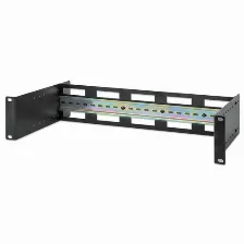 Riel Intellinet 716345 Tipo Riel De Estante, Color Negro, Material Aluminio, Peso Max. 9 Kg, Capacidad Del Rack 2u