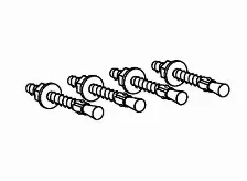 Bracket De Montaje Ergotron Attachment Options Hardware Kit For Base (4) Concrete Stud Anchors, 9.5 X 95, 500 G