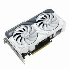 Tarjeta De Vídeo Asus Dual Dual-rtx4060-o8g-white GeForce RTX­ 4060, 3072 Núcleos Cuda, 8 Gb, 128 Bit, Gddr6, 7680 X 4320 Pixeles, Pci Express 4.0, 1x Hdmi, 3 X Displayports