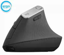 Mouse Logitech Mx Vertical óptico, 4 Botones, 4000 Dpi, Interfaz Rf Inalámbrico + Bluetooth, 10 M, Batería Batería Integrada, Color Grafito