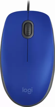 Mouse Logitech M110 óptico, 3 Botones, 1000 Dpi, Interfaz Usb Tipo A, Color Azul, Grafito