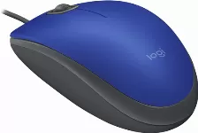 Mouse Logitech M110 óptico, 3 Botones, 1000 Dpi, Interfaz Usb Tipo A, Color Azul, Grafito