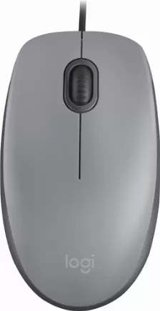 Mouse Logitech M110 Silent Optico, 3 Botones, 1000 Dpi, Interfaz Usb Tipo A, Color Gris