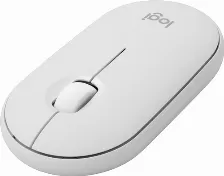 Mouse Logitech Pebble Mouse 2 M350s óptico, 3 Botones, 4000 Dpi, Interfaz Rf Inalámbrico + Bluetooth, 10 M, Batería Aa, Color Blanco