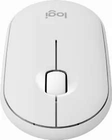 Mouse Logitech Pebble Mouse 2 M350s óptico, 3 Botones, 4000 Dpi, Interfaz Rf Inalámbrico + Bluetooth, 10 M, Batería Aa, Color Blanco