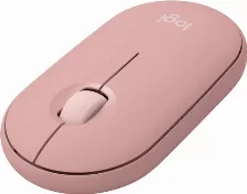 Mouse Logitech Pebble Mouse 2 M350s óptico, 3 Botones, 4000 Dpi, Interfaz Rf Inalámbrico + Bluetooth, 10 M, Batería Aa, Color Rosa