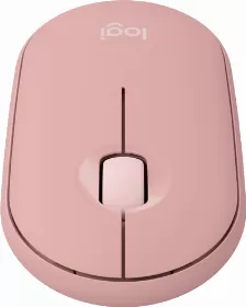 Mouse Logitech Pebble Mouse 2 M350s óptico, 3 Botones, 4000 Dpi, Interfaz Rf Inalámbrico + Bluetooth, 10 M, Batería Aa, Color Rosa