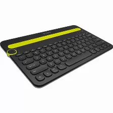 Teclado Bluetooth Logitech K480 Multiplataforma (computadora, Tablet, Smartphone) Espanol, Negro, Soporte Para Telefono O Tablet