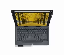 Teclado Inalámbrico Logitech Universal Folio Bluetooth, Batería Cr2032, Color Negro