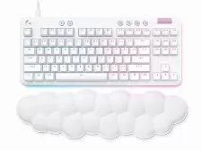 Teclado Mecanico Gaming Logitech G713, Conexion Usb, 87 Teclas, Led Rgb, Cable 1.8m, Color Blanco