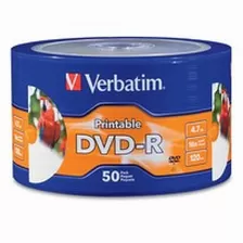 Campana Dvd-r Verbatim Imprimible 50pzs 16x 4.7gb 120min/full Face