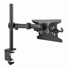 Soporte Para Laptop Startech.com Soporte De Montaje Para Laptop - Soporte Vesa De Monitor De 34 Pulgadas (8kg) O Bandeja Vesa Articulada Para Laptop (4.5kg) - Montaje En Grommet/mordaza, Brazo Para...