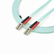 Cable Startech.com Cable De 2m De Fibra óptica Multimodo Om3 Lc A Lc Upc - Full Duplex 50/125µm - Para Redes De 100g - Lommf/vcsel - Pérdida Baja Al Insertar <0.3db - Cable Lszh, 2 M, Om3, Lc, Lc