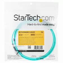 Cable Startech.com Cable De 2m De Fibra óptica Multimodo Om3 Lc A Lc Upc - Full Duplex 50/125µm - Para Redes De 100g - Lommf/vcsel - Pérdida Baja Al Insertar <0.3db - Cable Lszh, 2 M, Om3, Lc, Lc