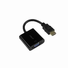 Adaptador De Video Acteck Hdmi Macho A Vga Hembra, 20cm, Negro