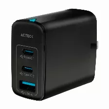 Cargador Acteck Energon Cp440 Carga Rapida, Usb-a Y Usb-c, 40w, Negro