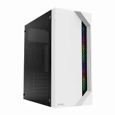 Gabinete Acteck Viken Gm455 Escritorio, Pc, Soporta Atx, Micro Atx, Mini-atx, Fuente De Alimentación 500 W, Color Negro, Blanco, Iluminación Si, Fuente De Alimentación Si, 0 X Usb 3.2, 2 X Usb 2.0