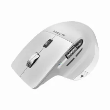 Mouse Acteck Virtuos Pro Mi780 óptico, 8 Botones, 3200 Dpi, Interfaz Rf Inalámbrico + Bluetooth, 10 M, Batería Batería Integrada, Color Blanco