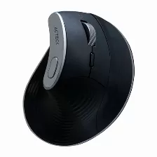 Mouse Vertical Acteck Virtuos Fitt Pro Mi770 Ergonomico, Inalambrico, Bluetooth, Usb-c, 2400dpi, Negro