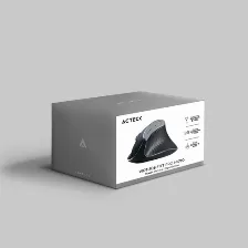 Mouse Vertical Acteck Virtuos Fitt Pro Mi770 Ergonomico, Inalambrico, Bluetooth, Usb-c, 2400dpi, Negro