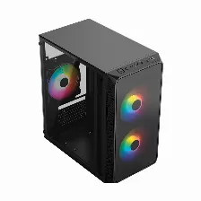 Gabinete Acteck Doom Pro Crystal Gi730, Mini Torre, Mini-itx, Micro-atx, Fuente 600w, Negro