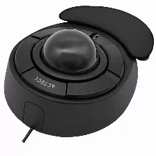 Mouse Ergonomico Trackball Acteck Virtous Art X Mi787, Alambrico, 1600 Dpi, Negro