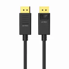 Cable Acteck Linx Plus Dp422-1, Displayport A Displayport, 4k, Macho A Macho, Negro