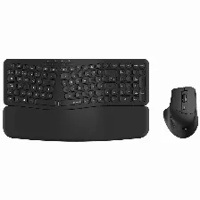 Kit De Teclado Y Mouse Acteck Mk650 Inalambrico, Ergonomico, Usb, Negro