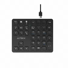 Teclado Numerico Acteck Inspire Pad Pro Tn480, Hibrido Receptor 2.4 Ghz Y Bt 5.0, 36 Teclas, Negro