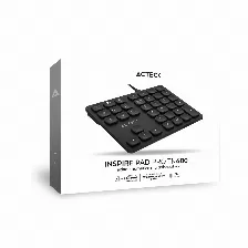 Teclado Numerico Acteck Inspire Pad Pro Tn480, Hibrido Receptor 2.4 Ghz Y Bt 5.0, 36 Teclas, Negro