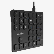 Teclado Numerico Acteck Inspire Pad Pro Tn480, Receptor 2.4 Ghz, Bt 5.0, Negro