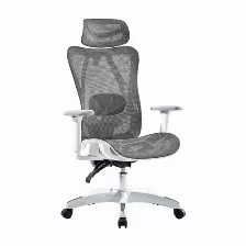 Silla Gamer Acteck Floe Plus Ec727 Reposa-brazos Si, Material Red, Nylon, Polipropileno, Color Gris, Blanco