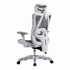 Silla Gamer Acteck Floe Plus Ec727 Reposa-brazos Si, Material Red, Nylon, Polipropileno, Color Gris, Blanco