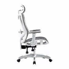 Silla Gamer Acteck Floe Plus Ec727 Reposa-brazos Si, Material Red, Nylon, Polipropileno, Color Gris, Blanco