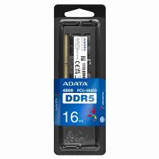 Memoria Ram Adata Ad5s480016g-s 16 Gb Ddr5, 4800 Mhz, 262-pin So-dimm, ( 1 X 16 Gb) Computadora Portátil