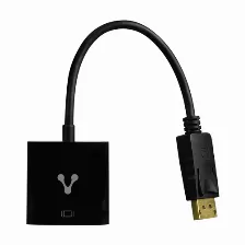 Adaptador Vorago Adp-301 Display Port A Vga, Full Hd, Flexible, Negro