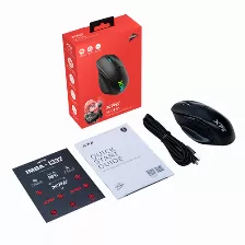 Mouse Xpg Alpha Wireless Switch Omron Pixart Paw 3335 16000 Dpi 400 Ips Rgb 6 Botones Usb Tipo C Bluetooth Inalambrico 2.4g Negro Gamer