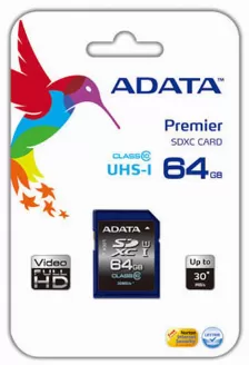 Memoria Adata Sdxc 64gb 64 Gb, Clase 10