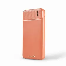 Power Bank Hune At-pob-pb-051 10000 Mah, Universal, Fuente De Carga Usb, Color Durazno